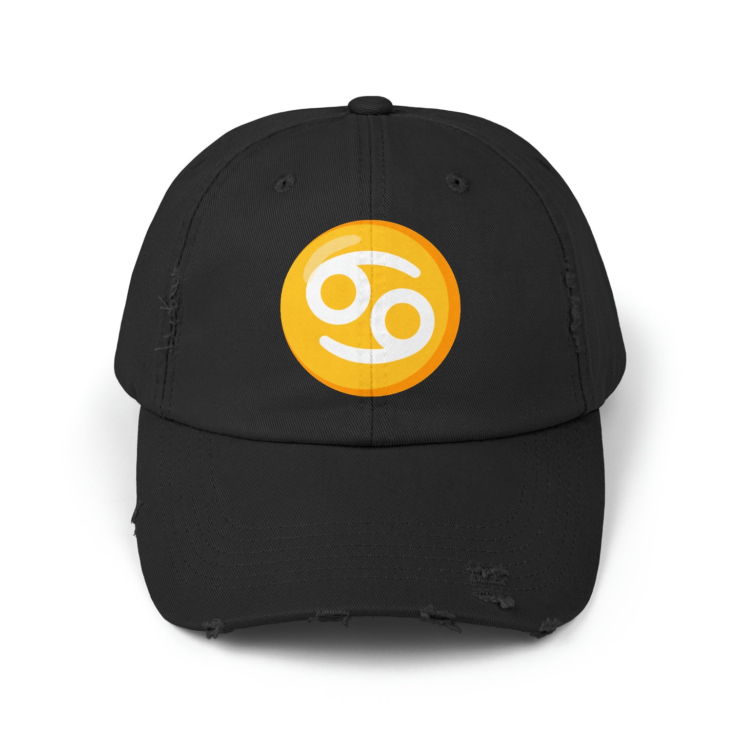 Cancer Emoji Distressed Cap