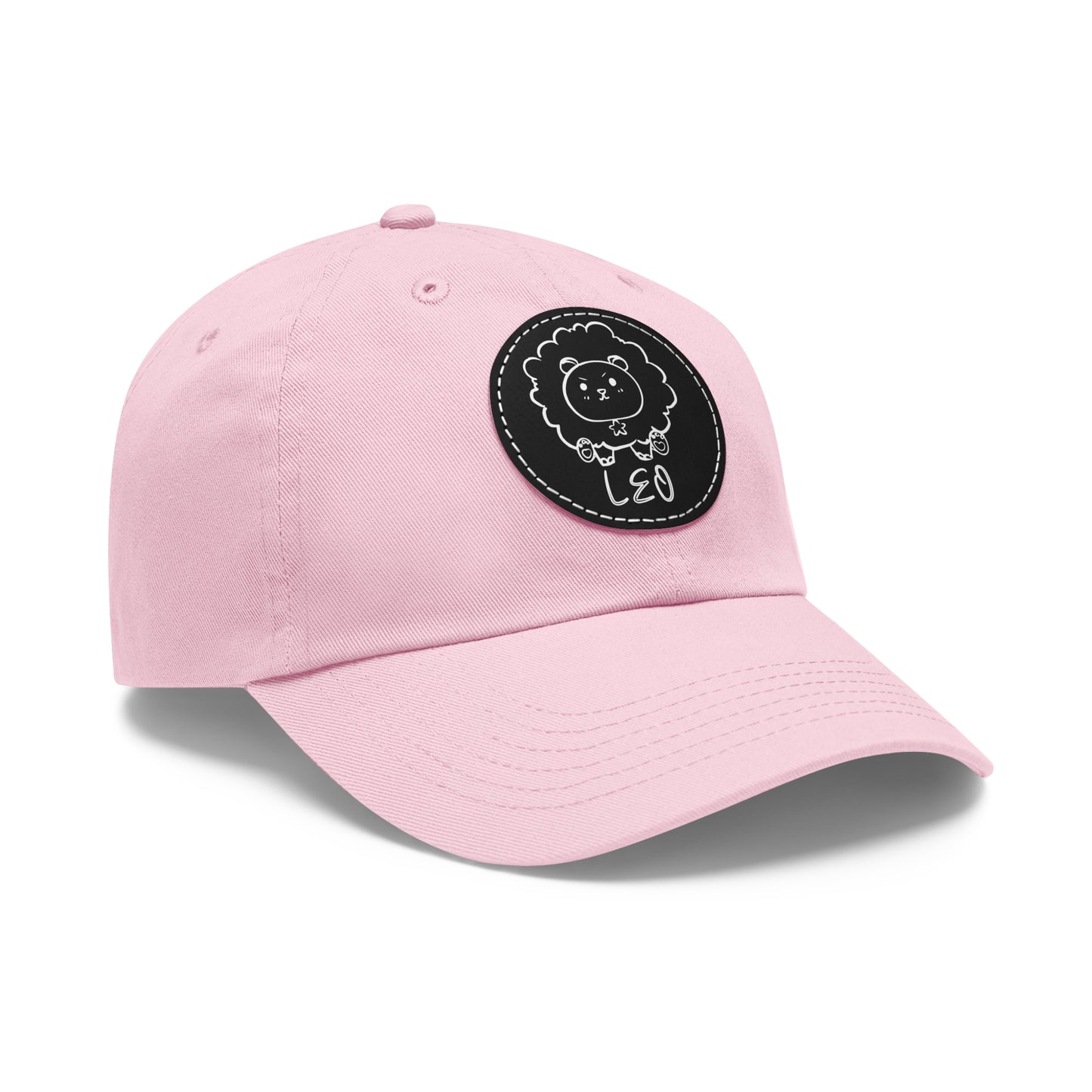 Cute Leo Hat, Vegan Leather Patch