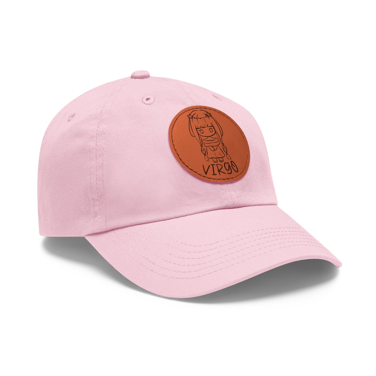 Cute Virgo Hat, Vegan Leather Patch