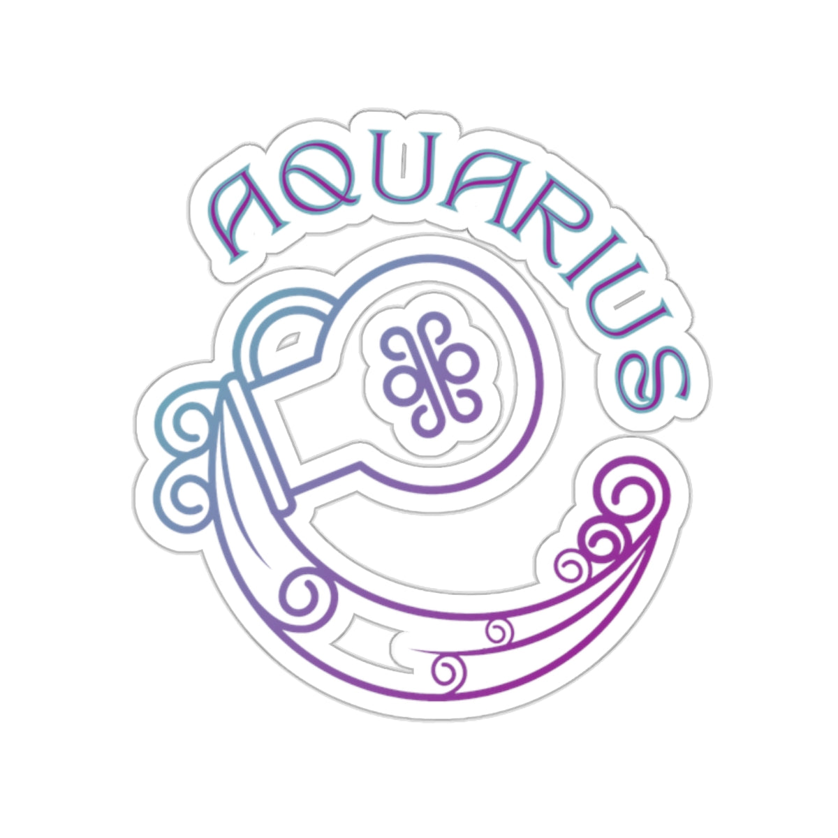 AQUARIUS water bearer, gradient sticker