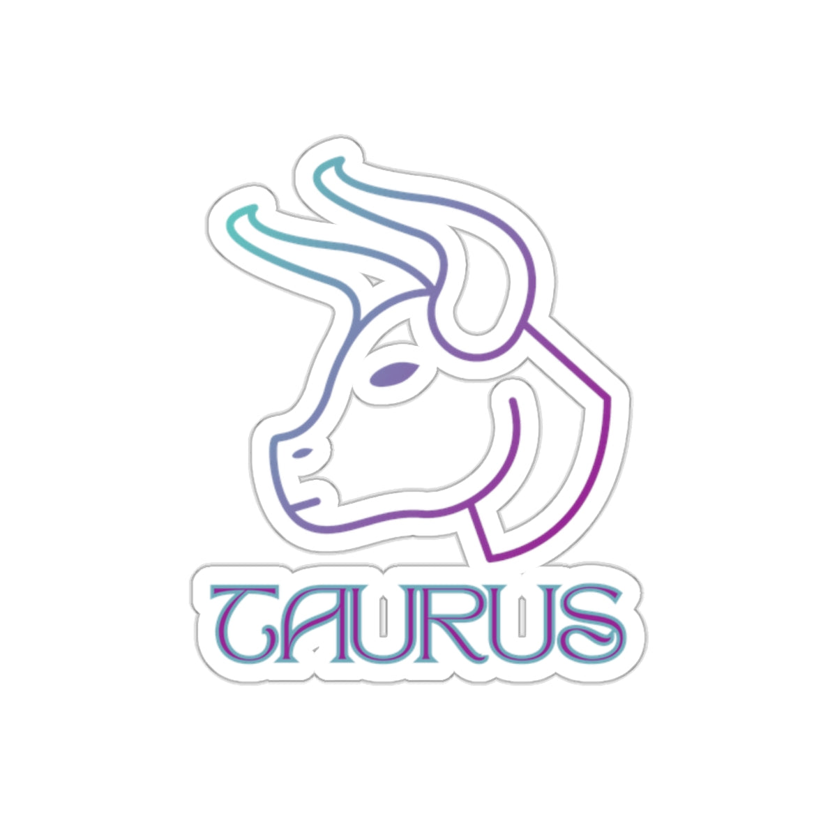 TAURUS bull, gradient sticker