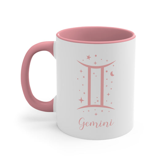Gemini glyph & stars coffee mug