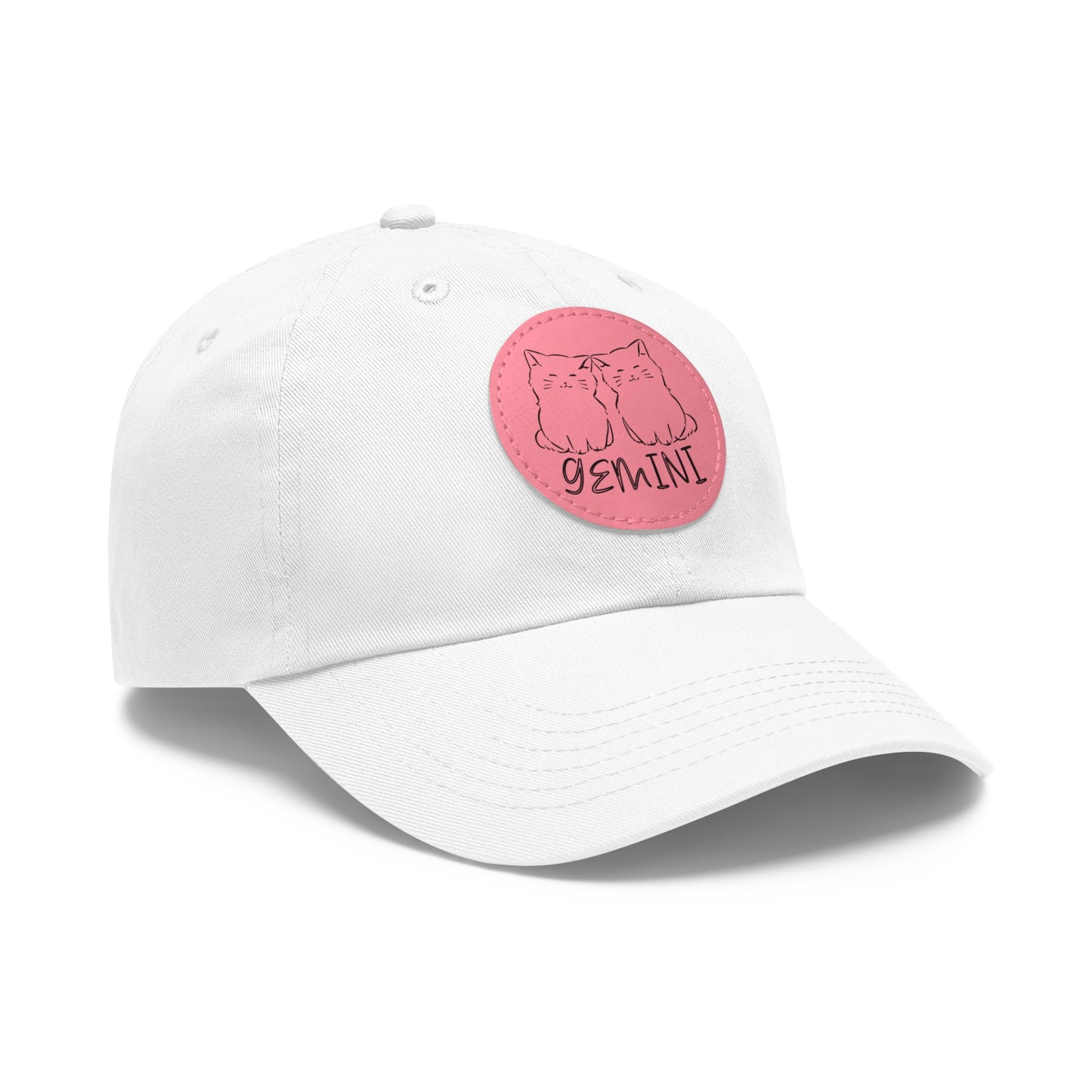 Cute Gemini Hat, Vegan Leather Patch