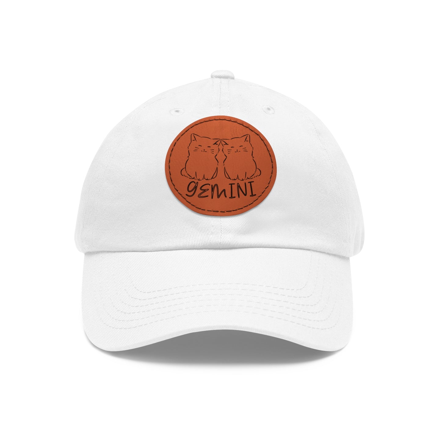 Cute Gemini Hat, Vegan Leather Patch