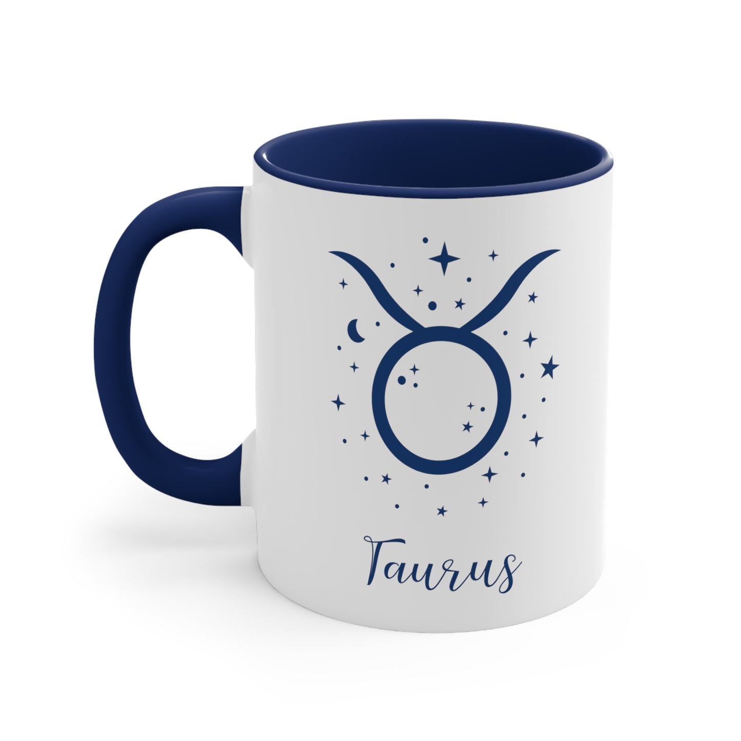Taurus glyph & stars coffee mug