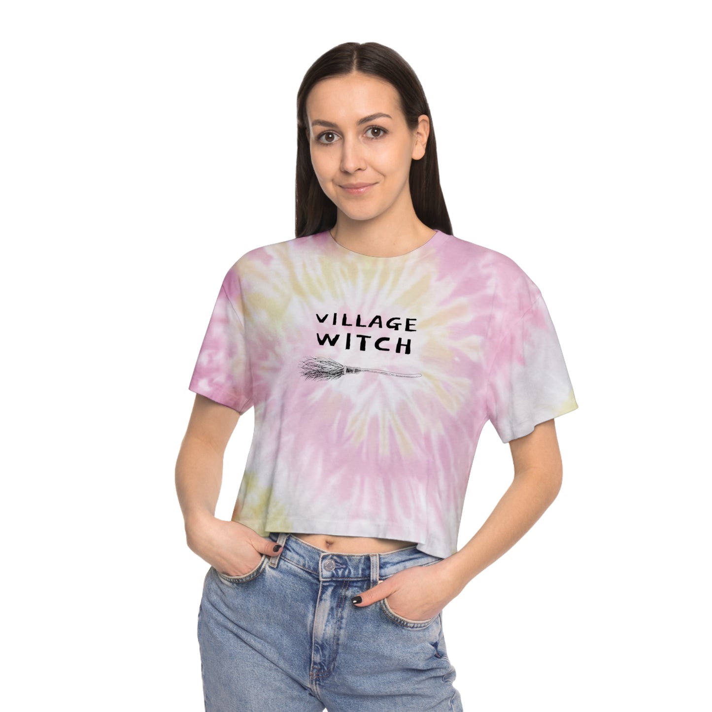 VILLAGE WITCH Tie-Dye Crop Tee