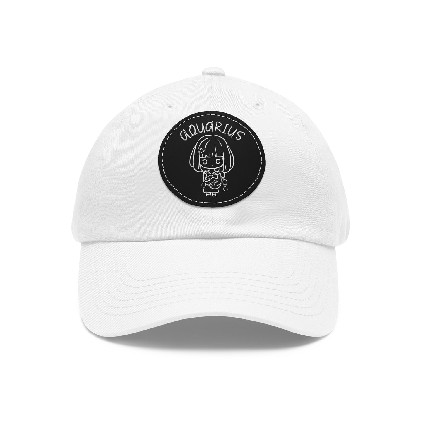 Cute Aquarius Hat, Vegan Leather Patch