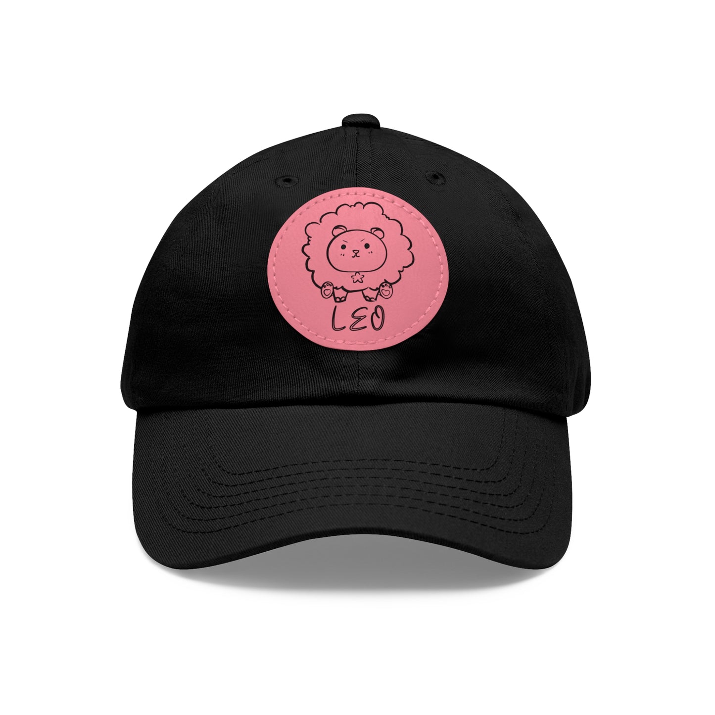 Cute Leo Hat, Vegan Leather Patch