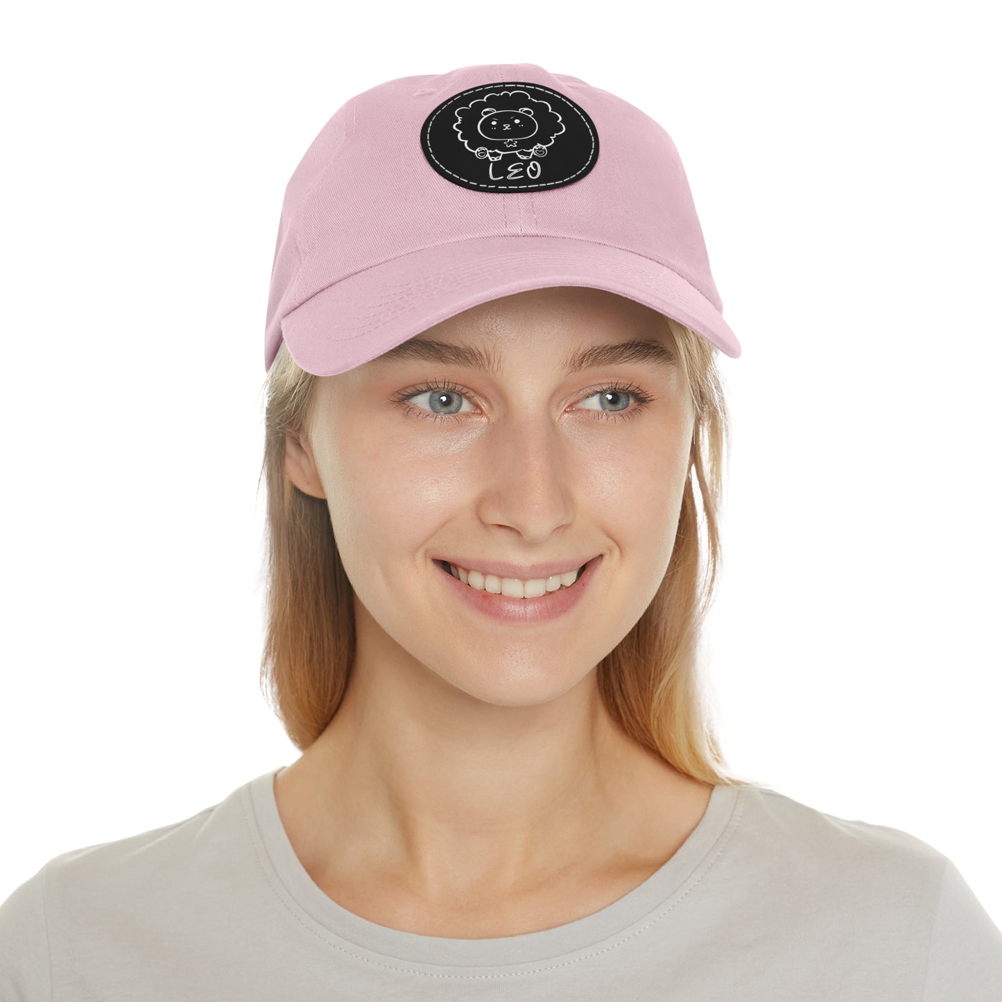 Cute Leo Hat, Vegan Leather Patch