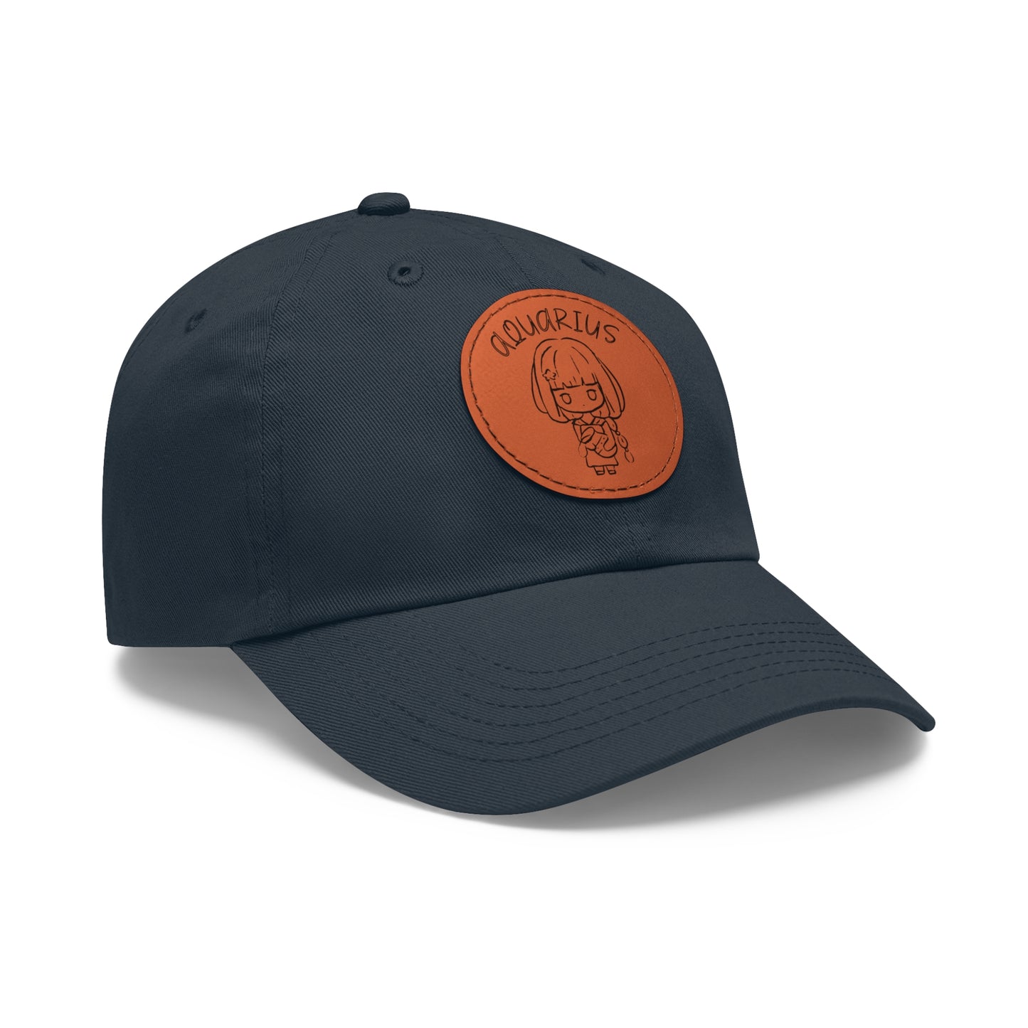 Cute Aquarius Hat, Vegan Leather Patch