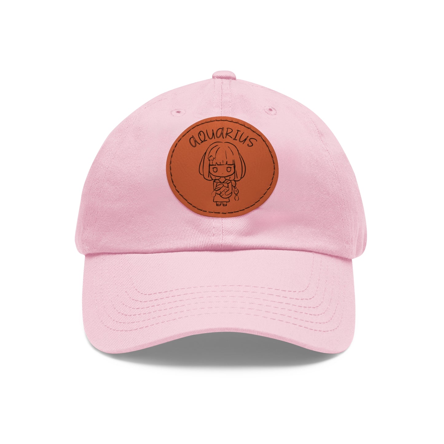 Cute Aquarius Hat, Vegan Leather Patch