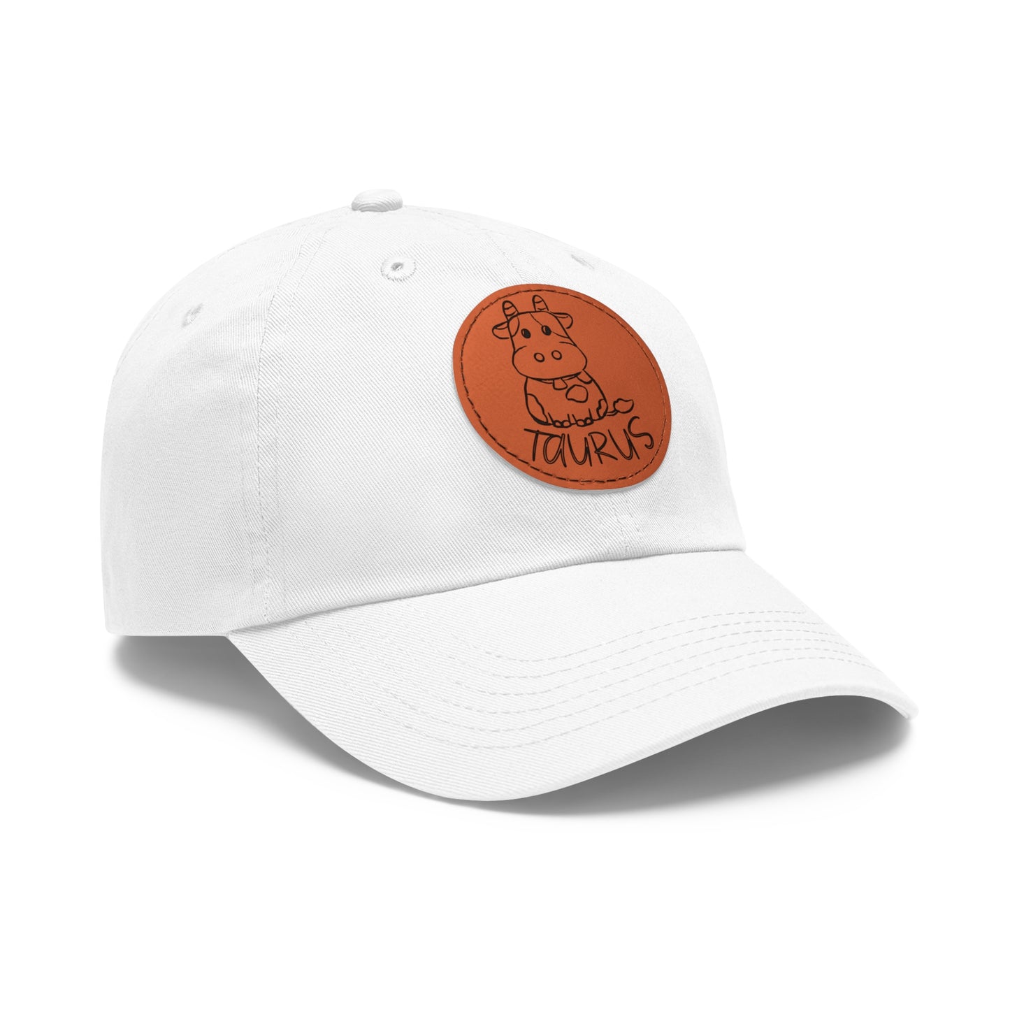 Cute Taurus Hat, Vegan Leather Patch