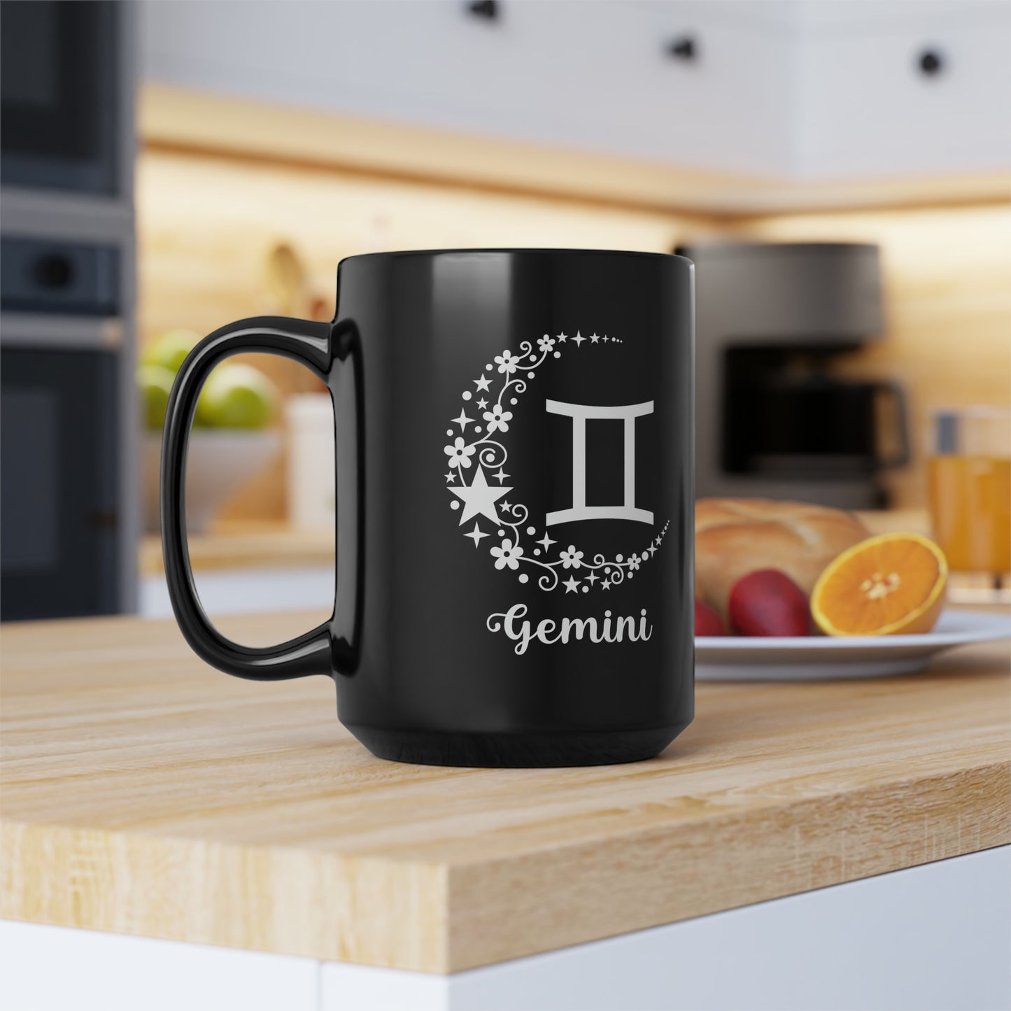 Gemini crescent moon mug