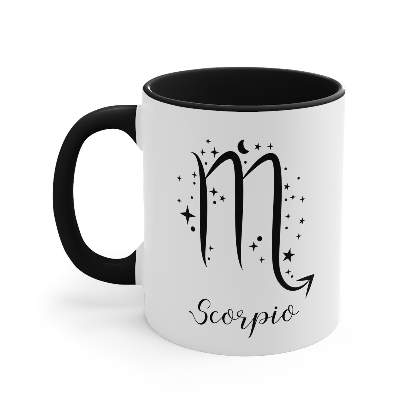 Scorpio glyph & stars coffee mug