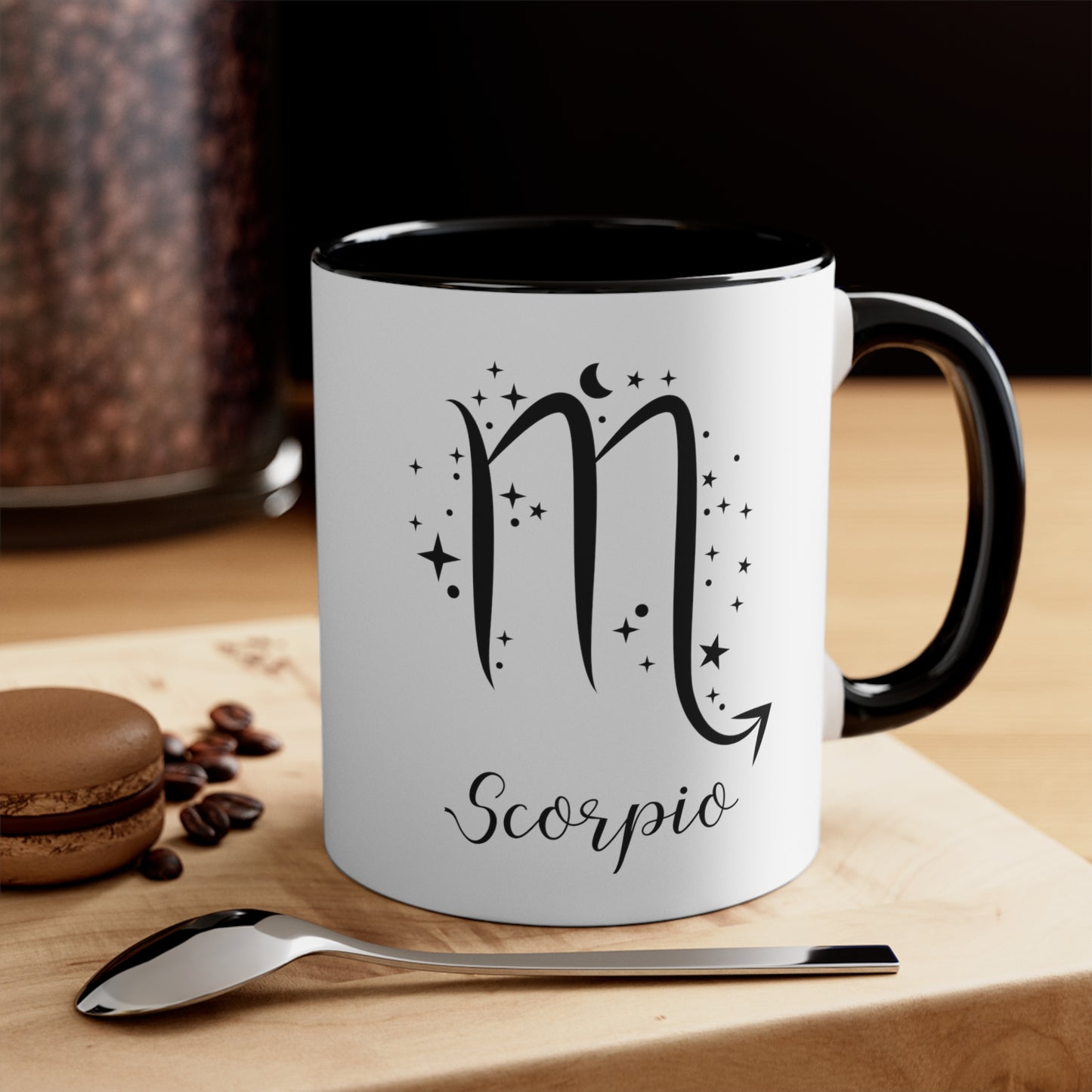 Scorpio glyph & stars coffee mug