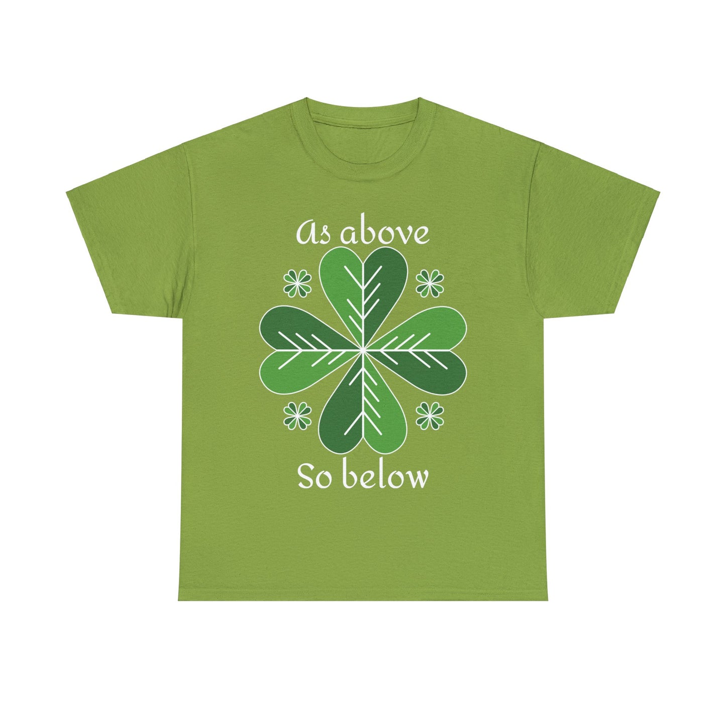 As Above Shamrock Unisex Cotton Tee