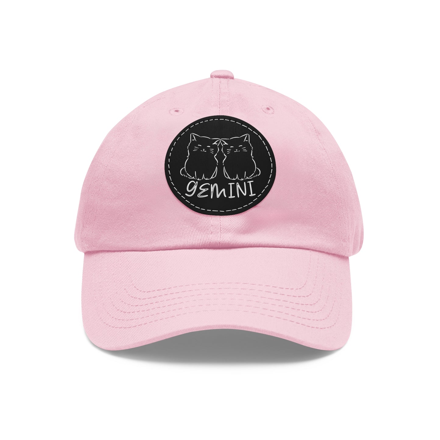 Cute Gemini Hat, Vegan Leather Patch