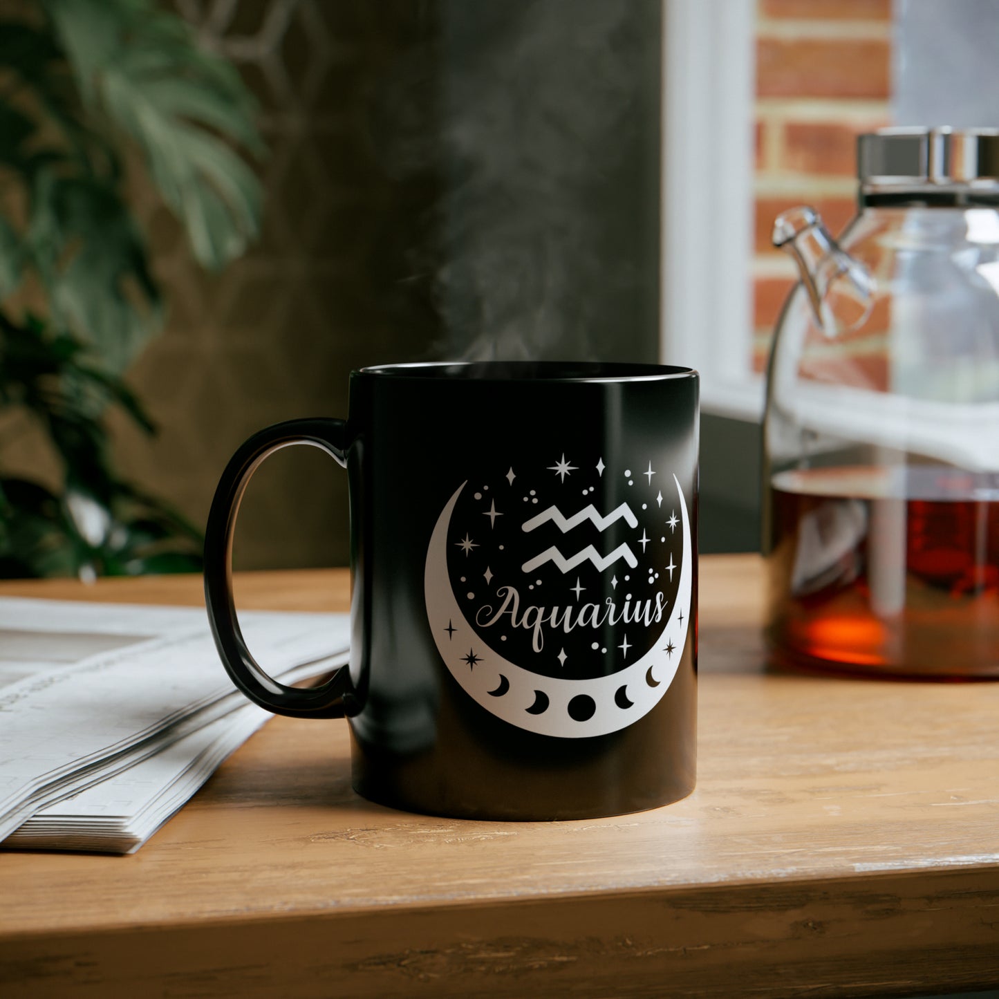 Aquarius moon mug