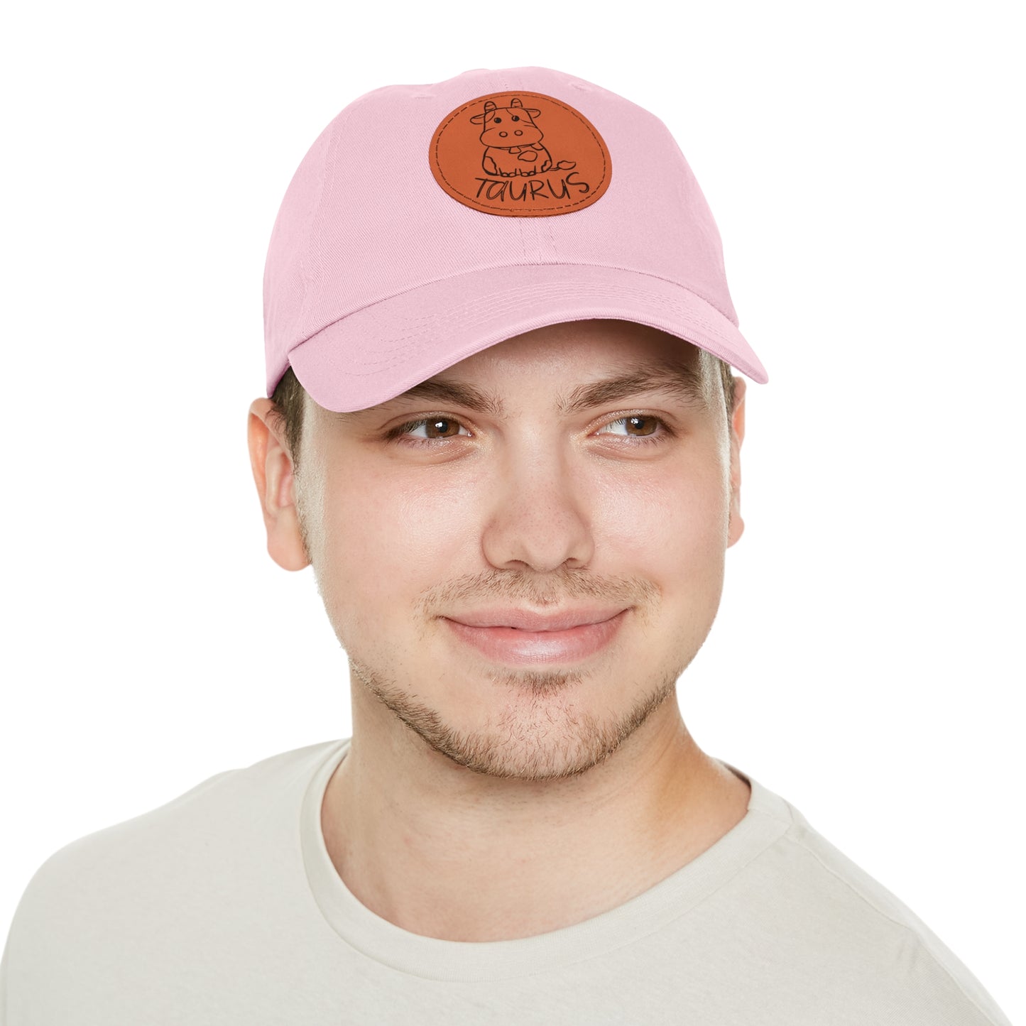 Cute Taurus Hat, Vegan Leather Patch