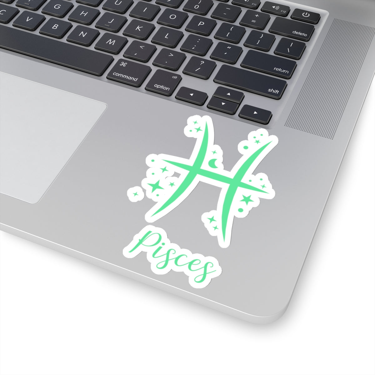 PISCES glyph & stars sticker