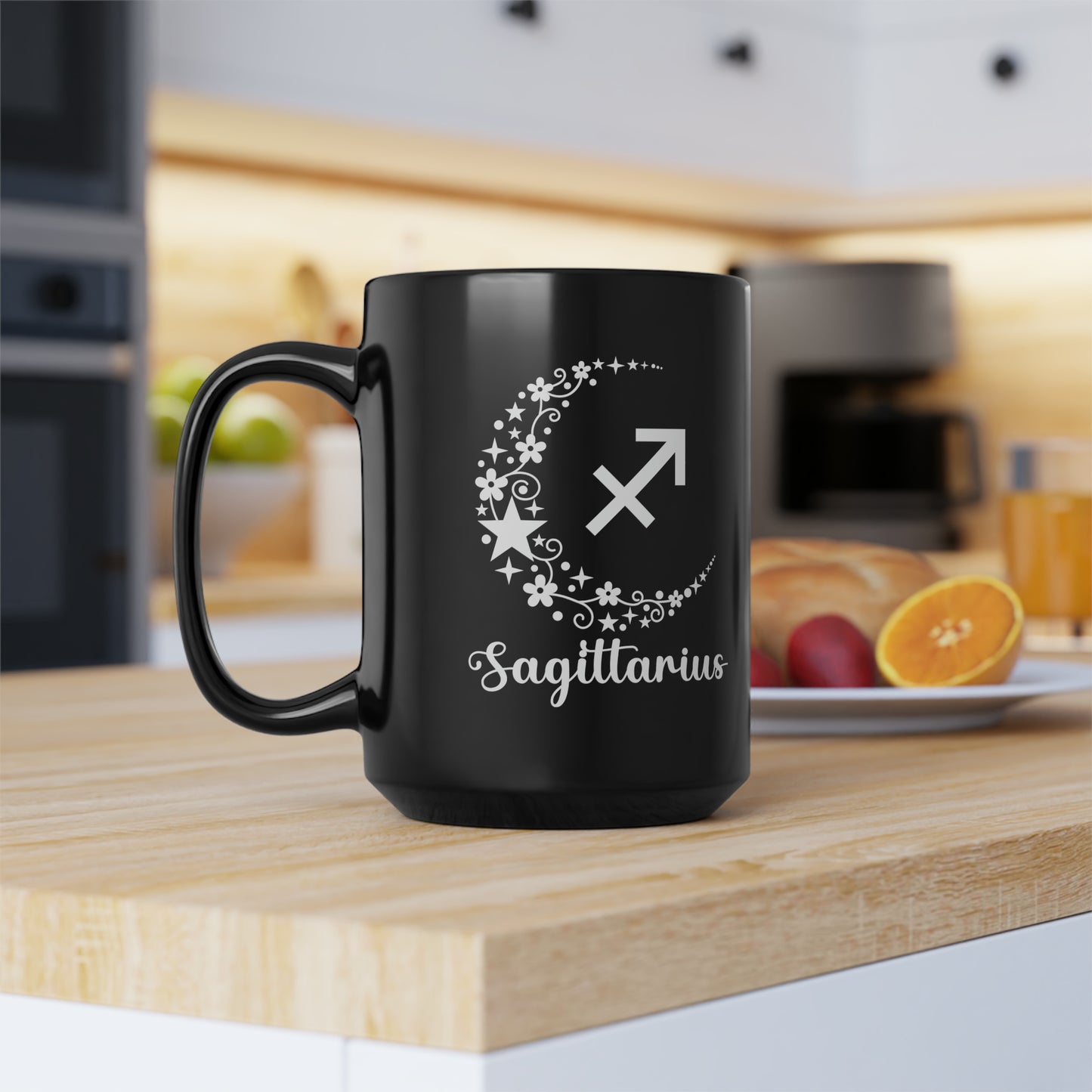 Sagittarius crescent moon mug