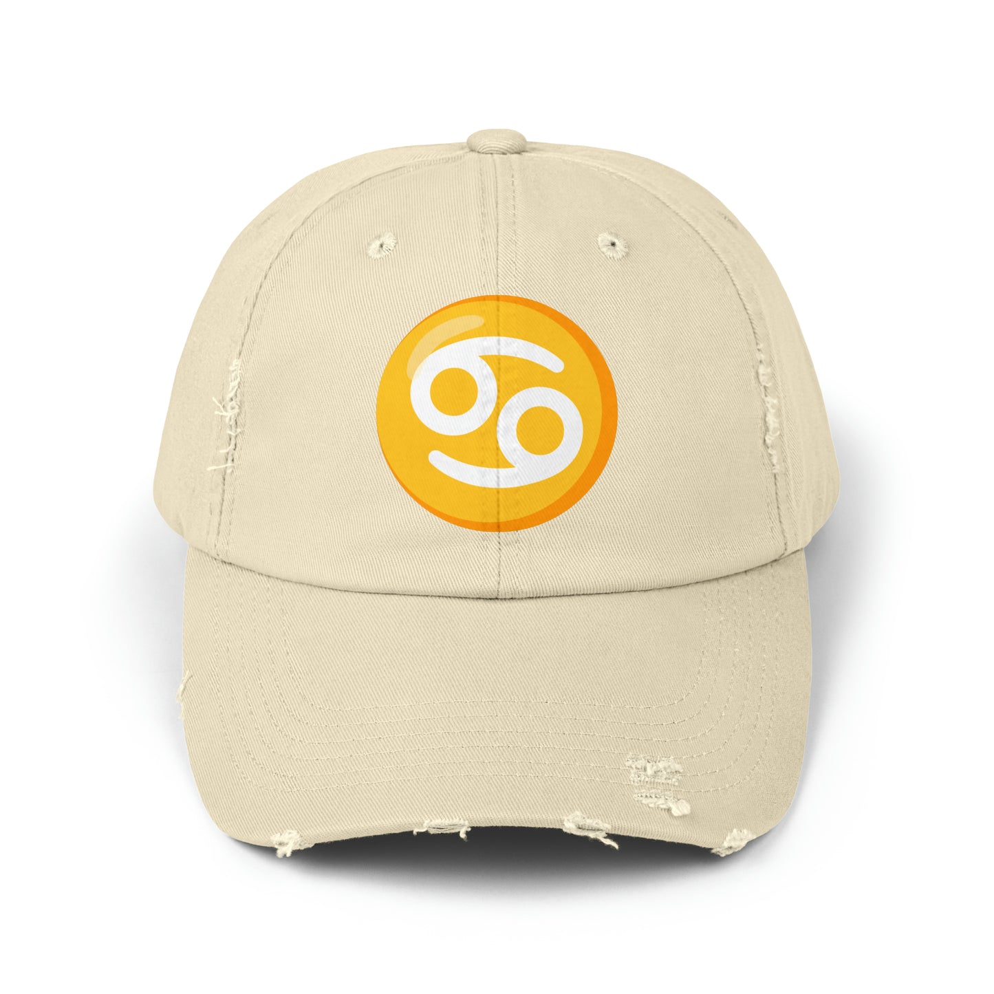 Cancer Emoji Distressed Cap