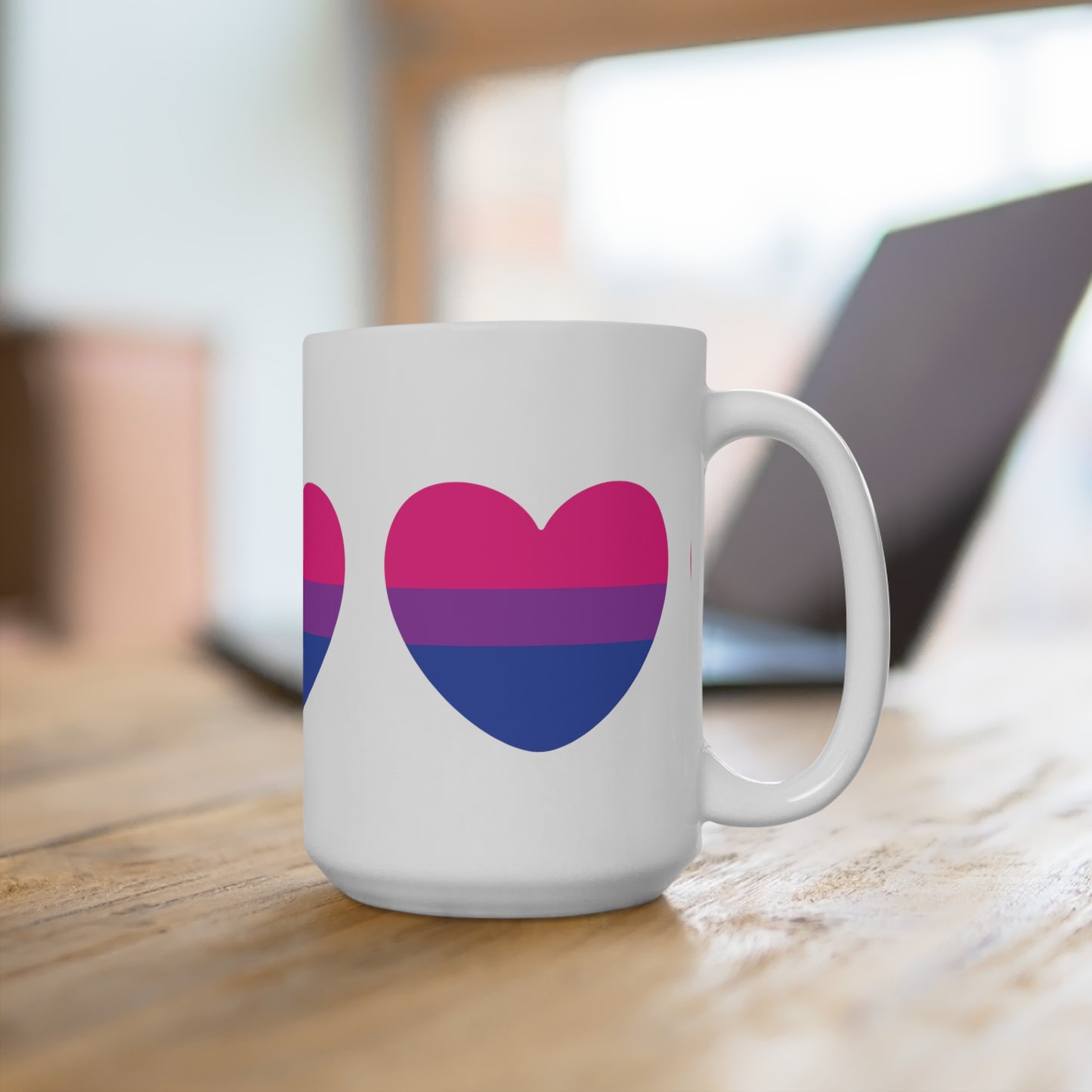 Bi Heart Mug 15oz