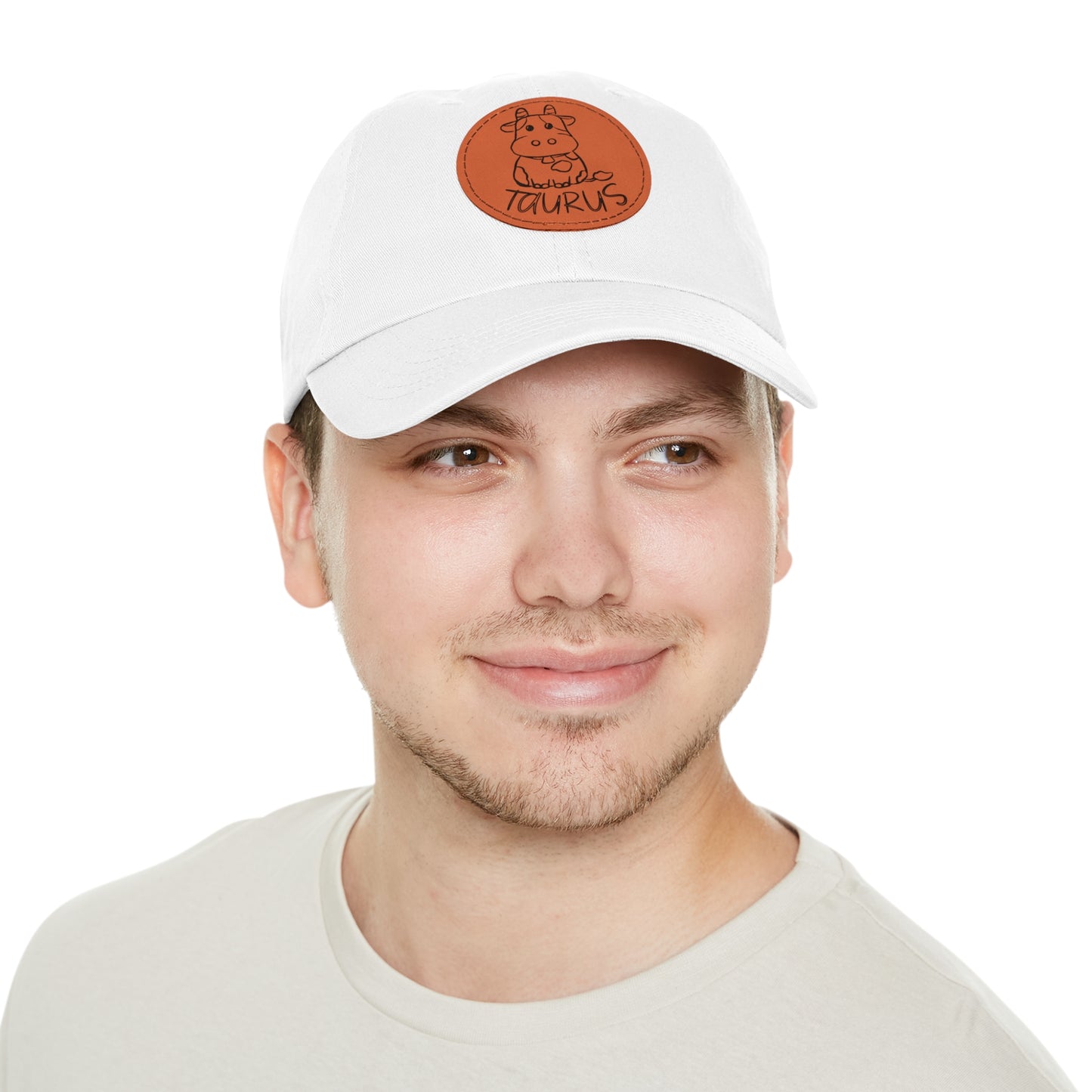 Cute Taurus Hat, Vegan Leather Patch