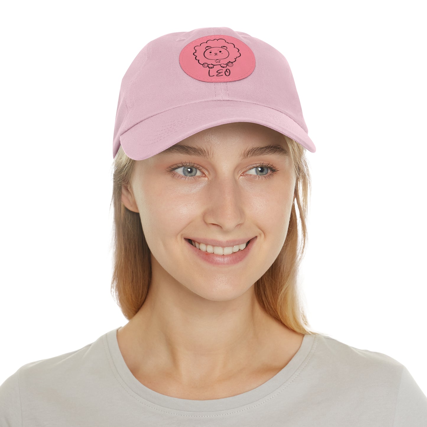 Cute Leo Hat, Vegan Leather Patch