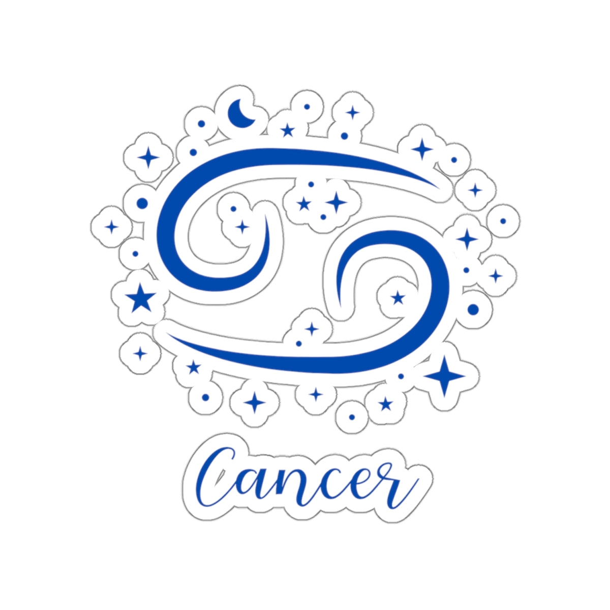 CANCER glyph & stars sticker