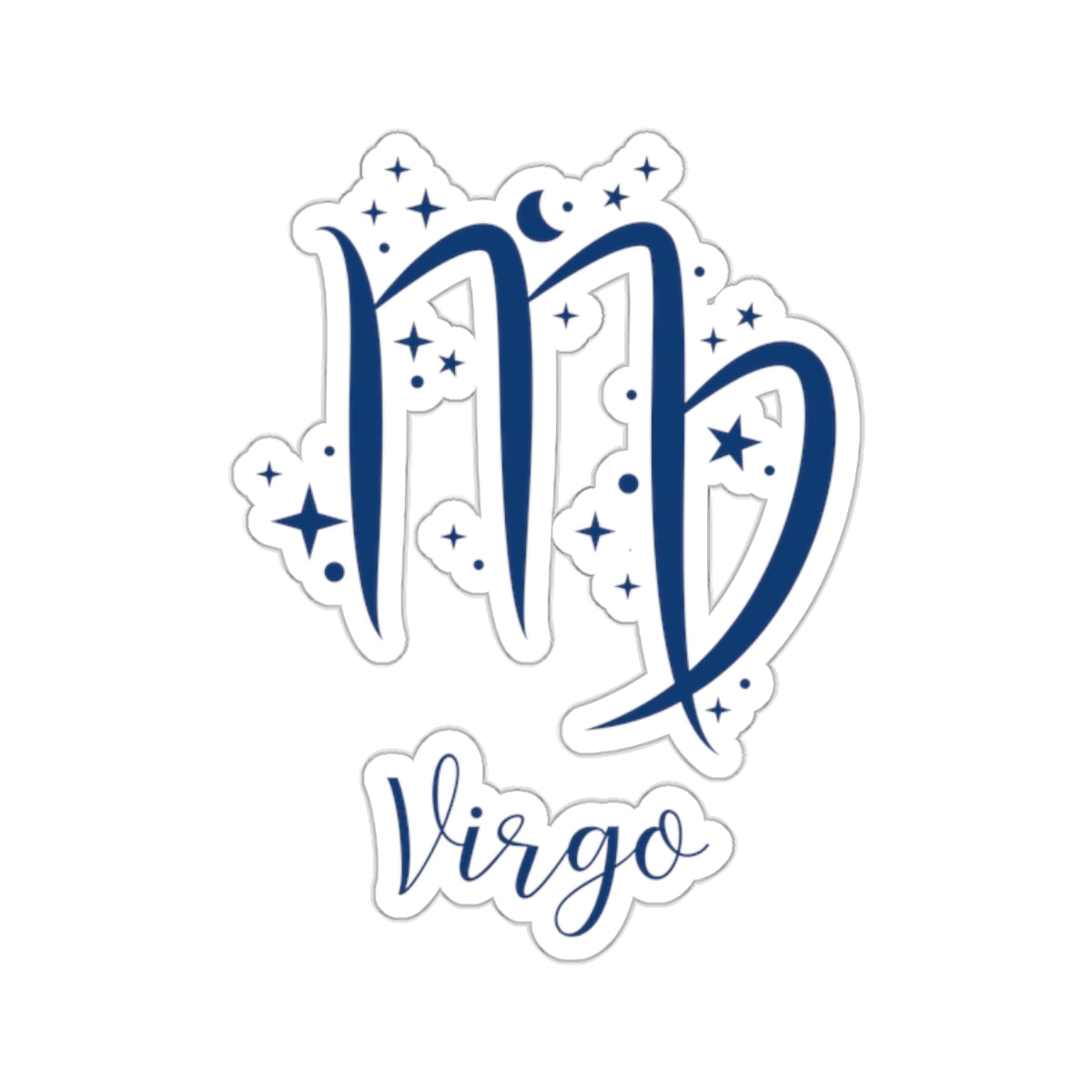 VIRGO glyph & stars sticker