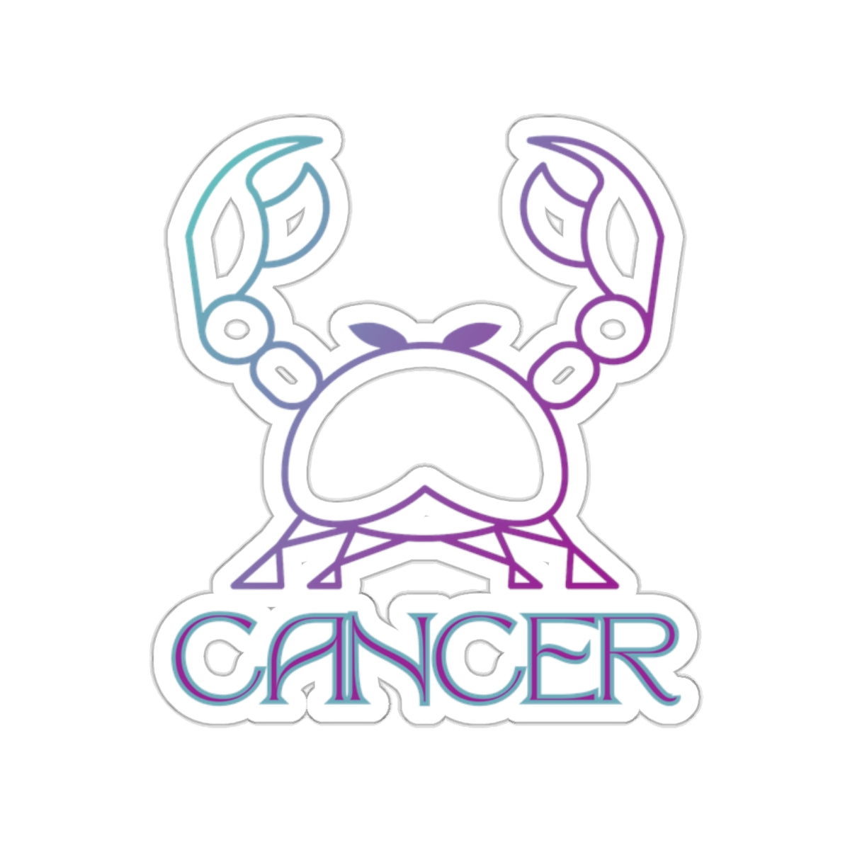 CANCER crab, gradient sticker