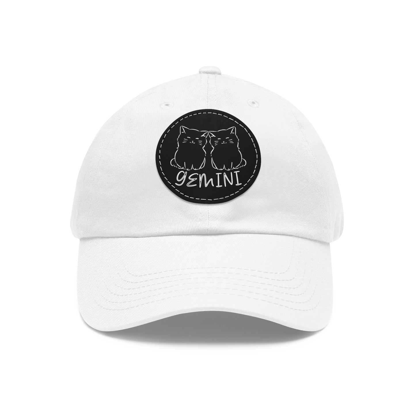 Cute Gemini Hat, Vegan Leather Patch