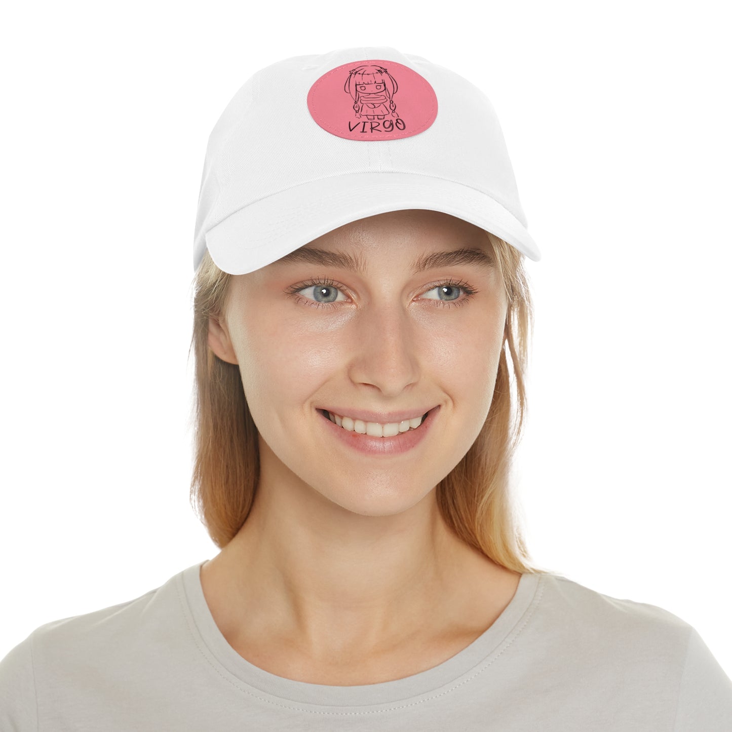 Cute Virgo Hat, Vegan Leather Patch