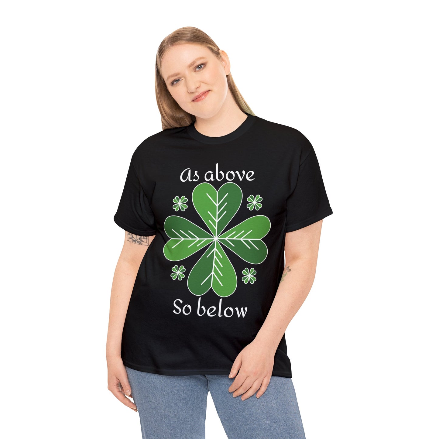 As Above Shamrock Unisex Cotton Tee