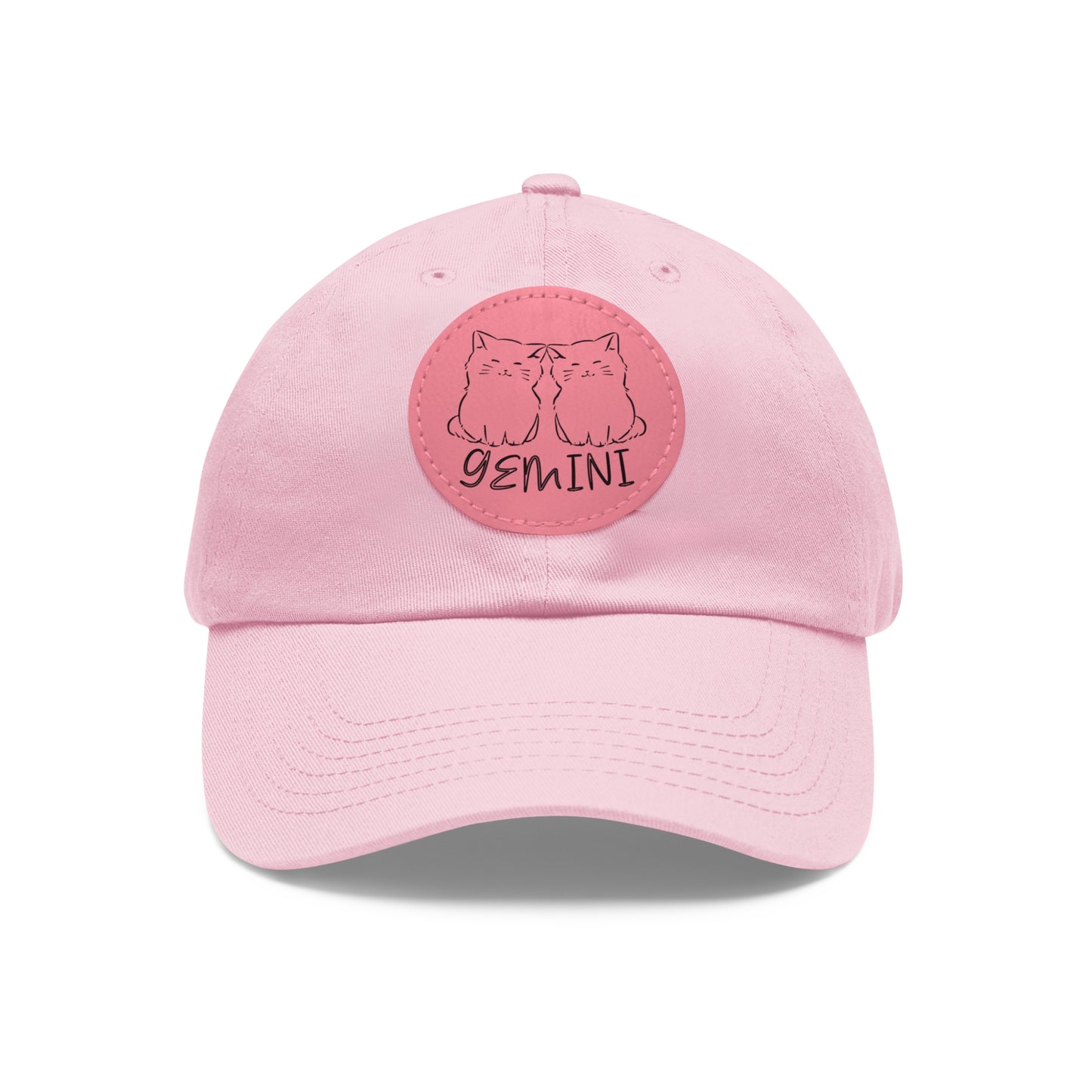 Cute Gemini Hat, Vegan Leather Patch