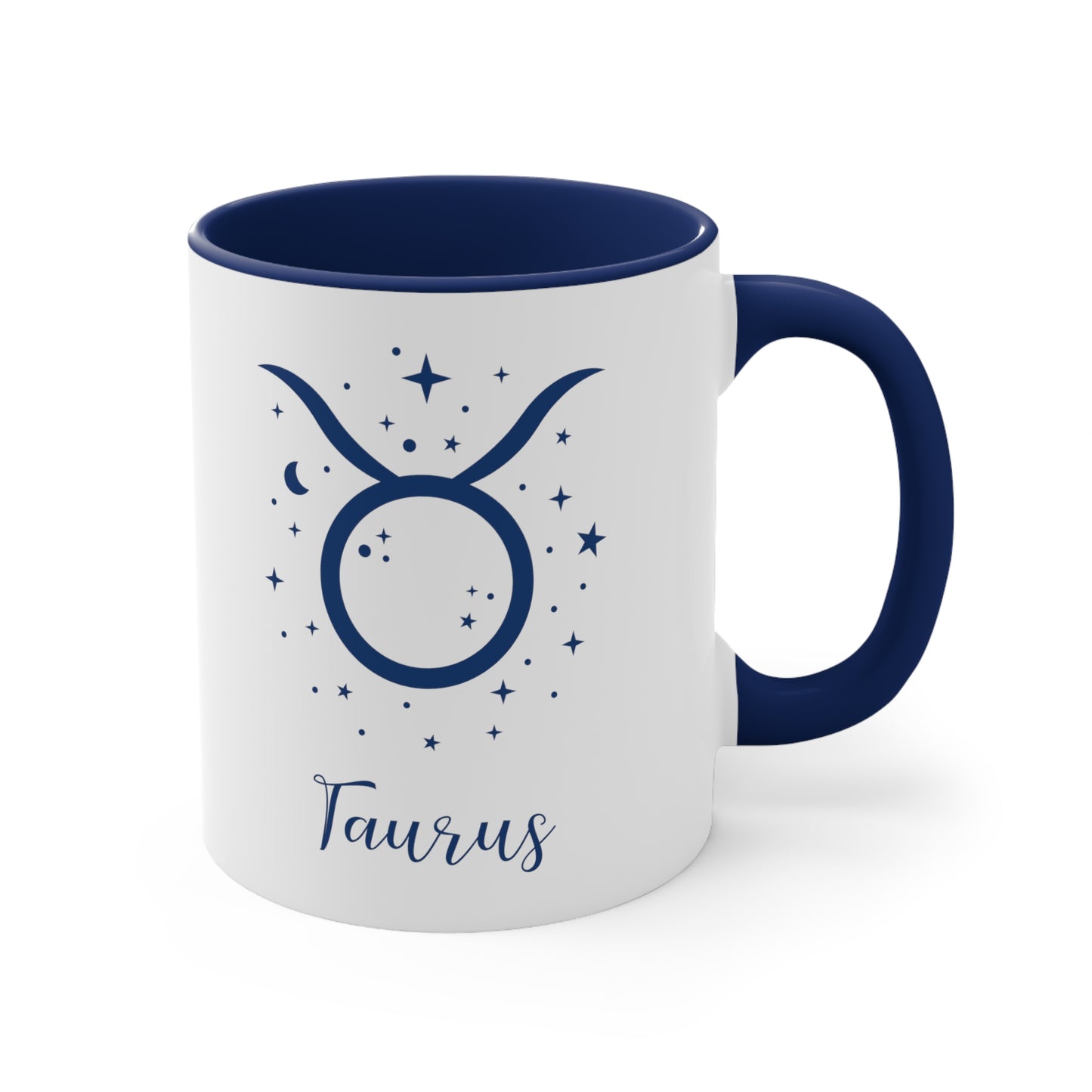 Taurus glyph & stars coffee mug
