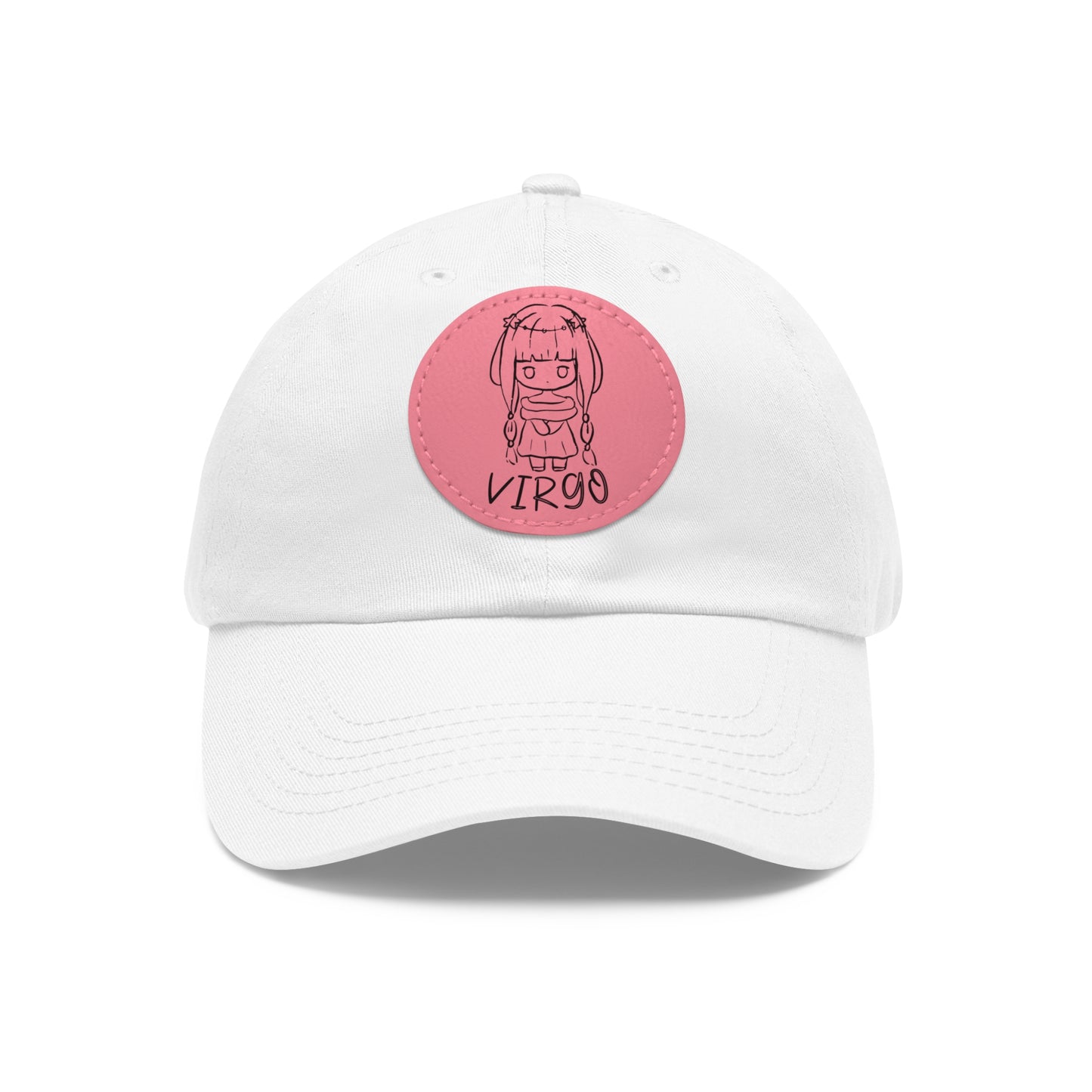 Cute Virgo Hat, Vegan Leather Patch