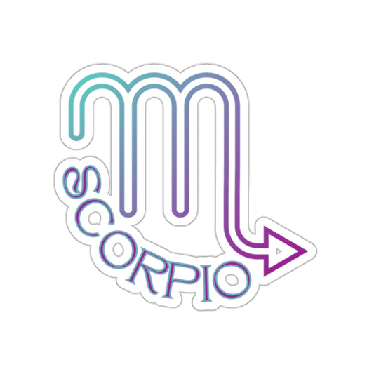 SCORPIO glyph, gradient sticker