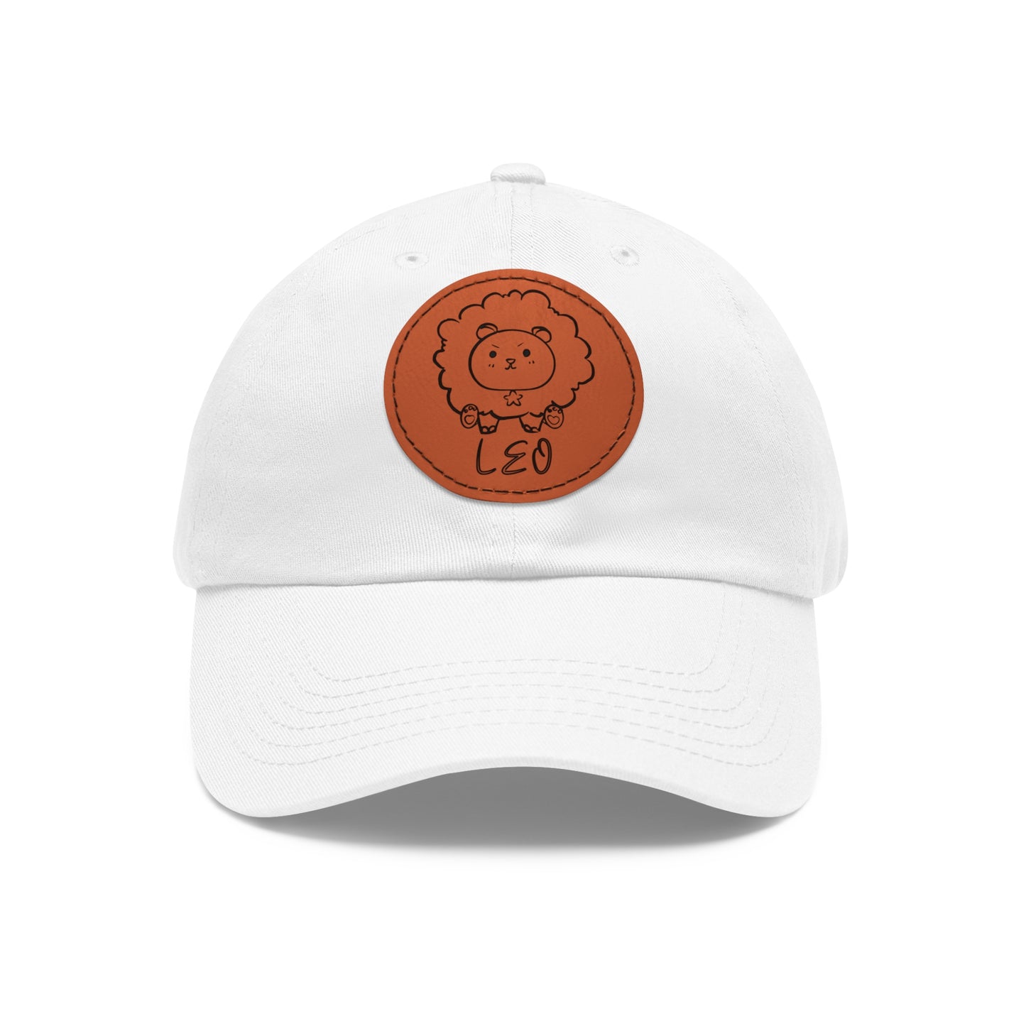 Cute Leo Hat, Vegan Leather Patch