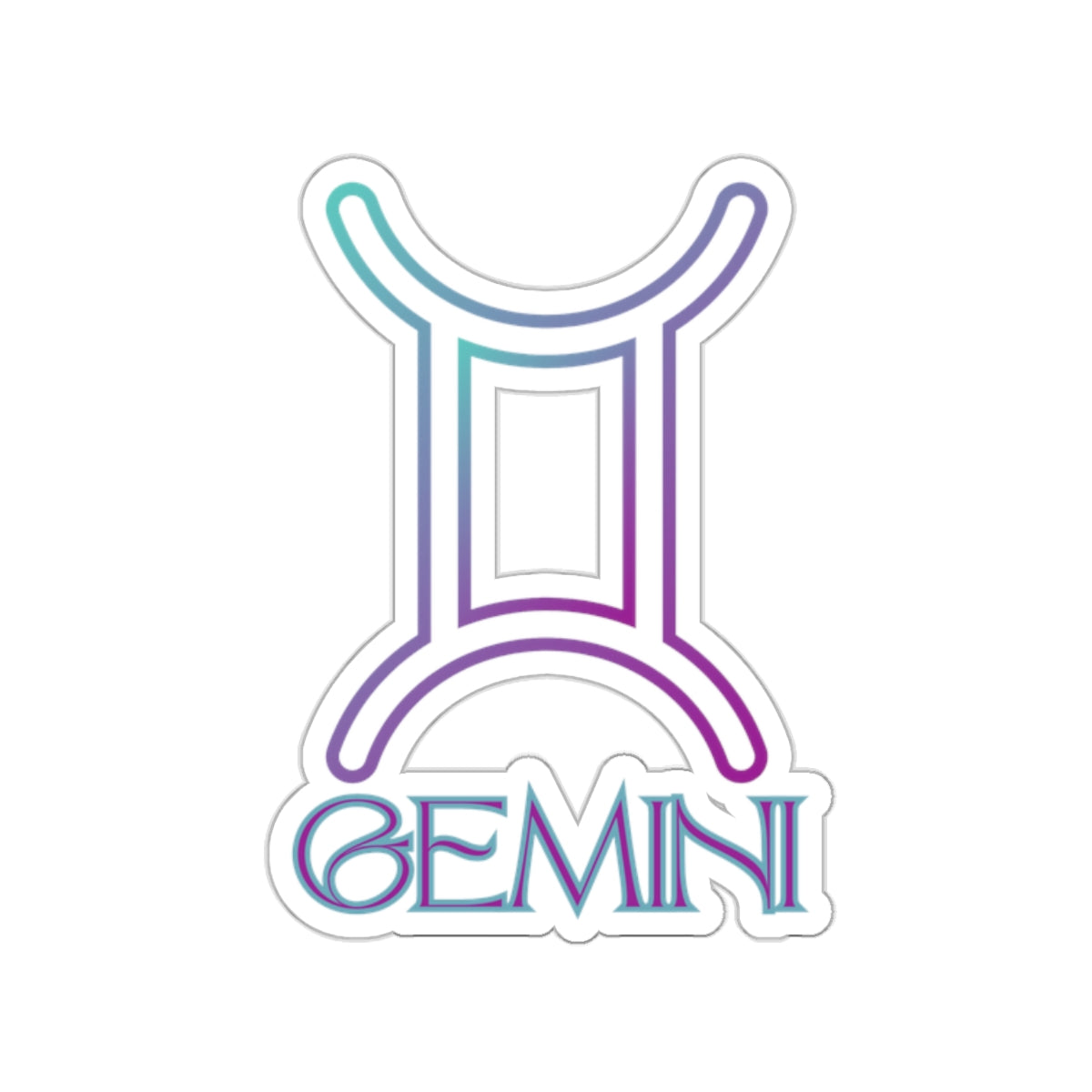 GEMINI glyph, gradient sticker