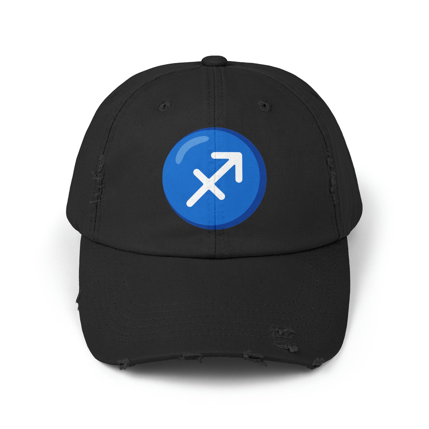 Sagittarius Emoji Distressed Cap