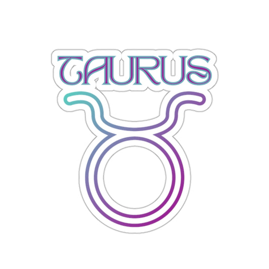 TAURUS glyph, gradient sticker