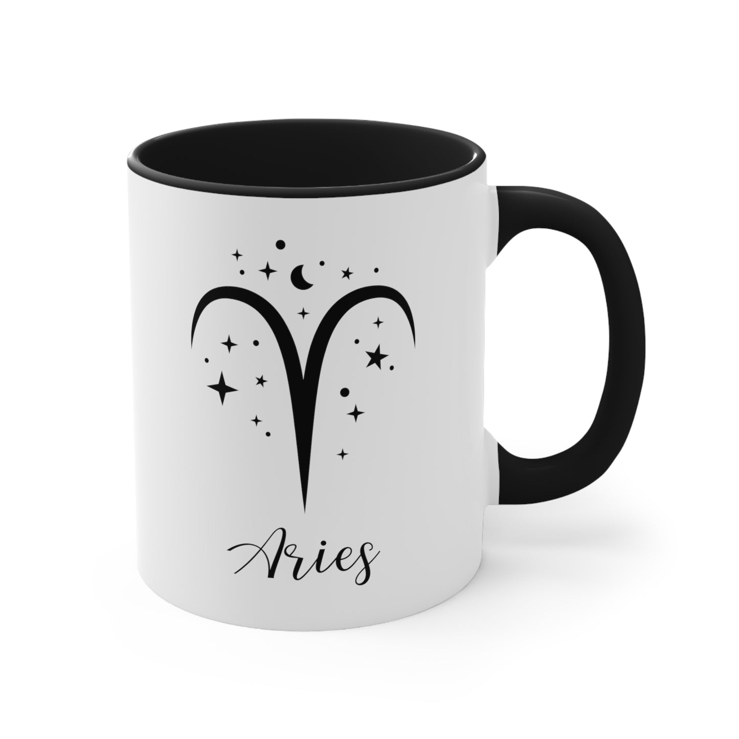 Aries glyph & stars coffee mug