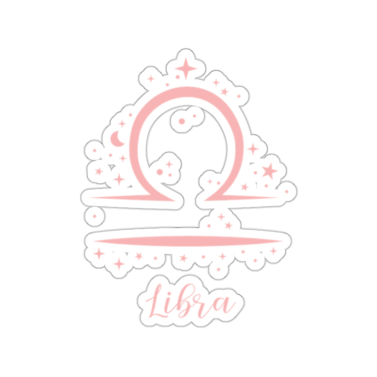 LIBRA glyph & stars sticker