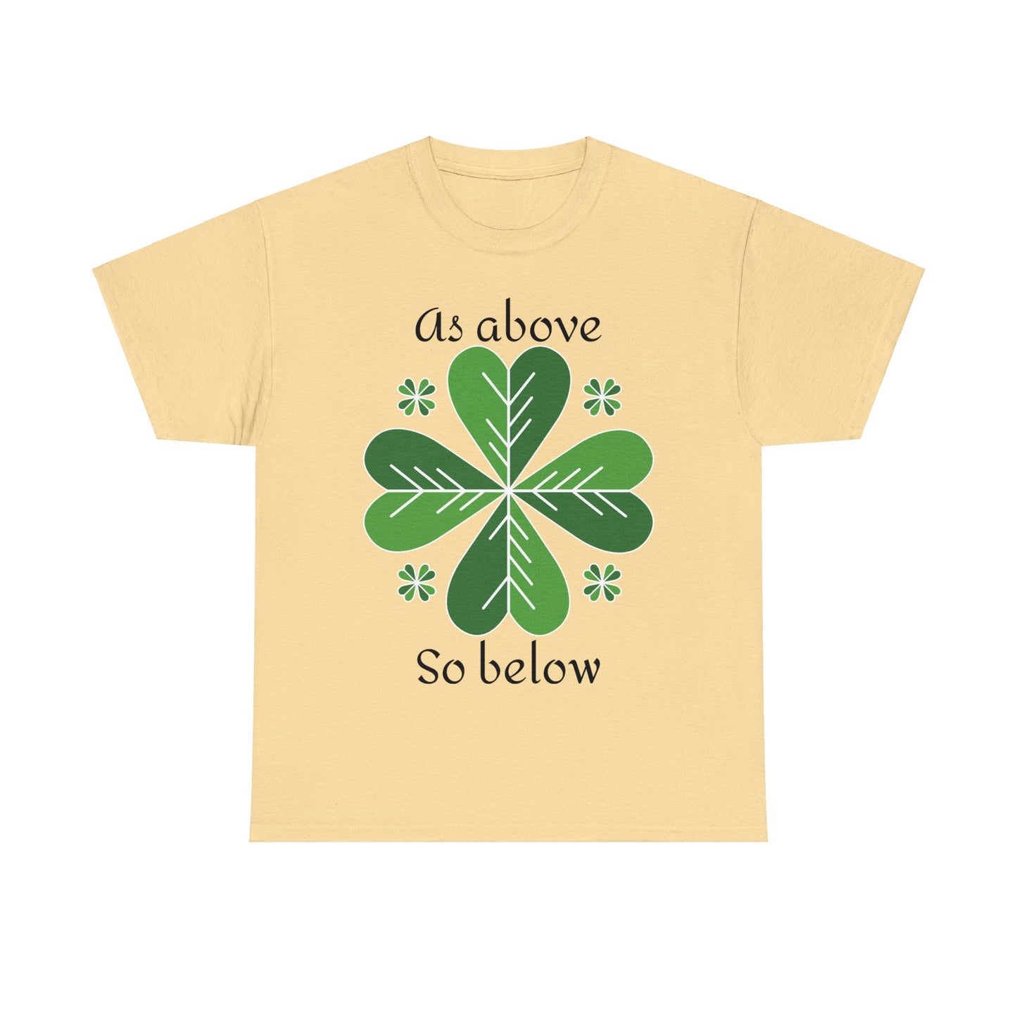 As Above Shamrock Unisex Cotton Tee