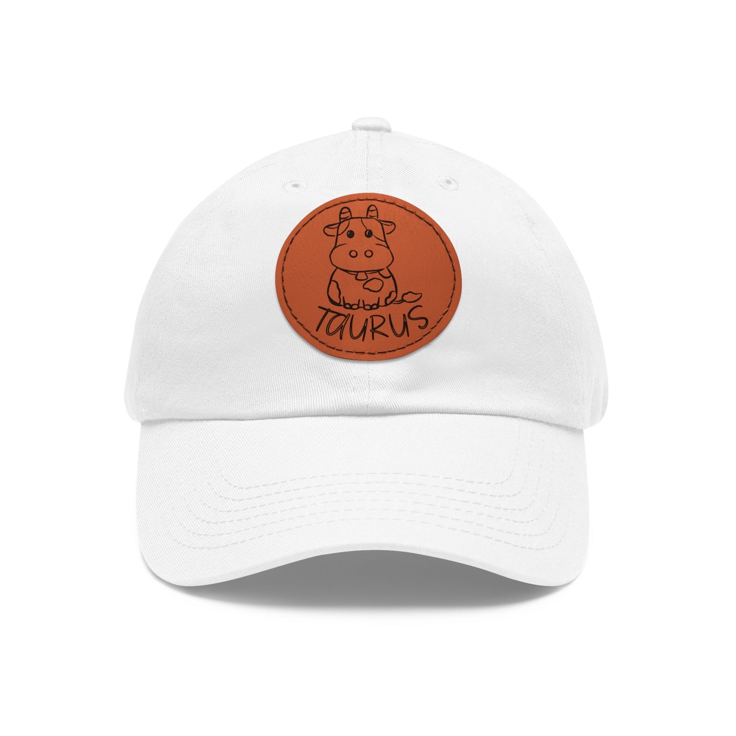 Cute Taurus Hat, Vegan Leather Patch