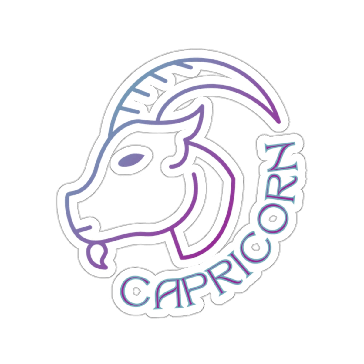 CAPRICORN sea goat, gradient sticker