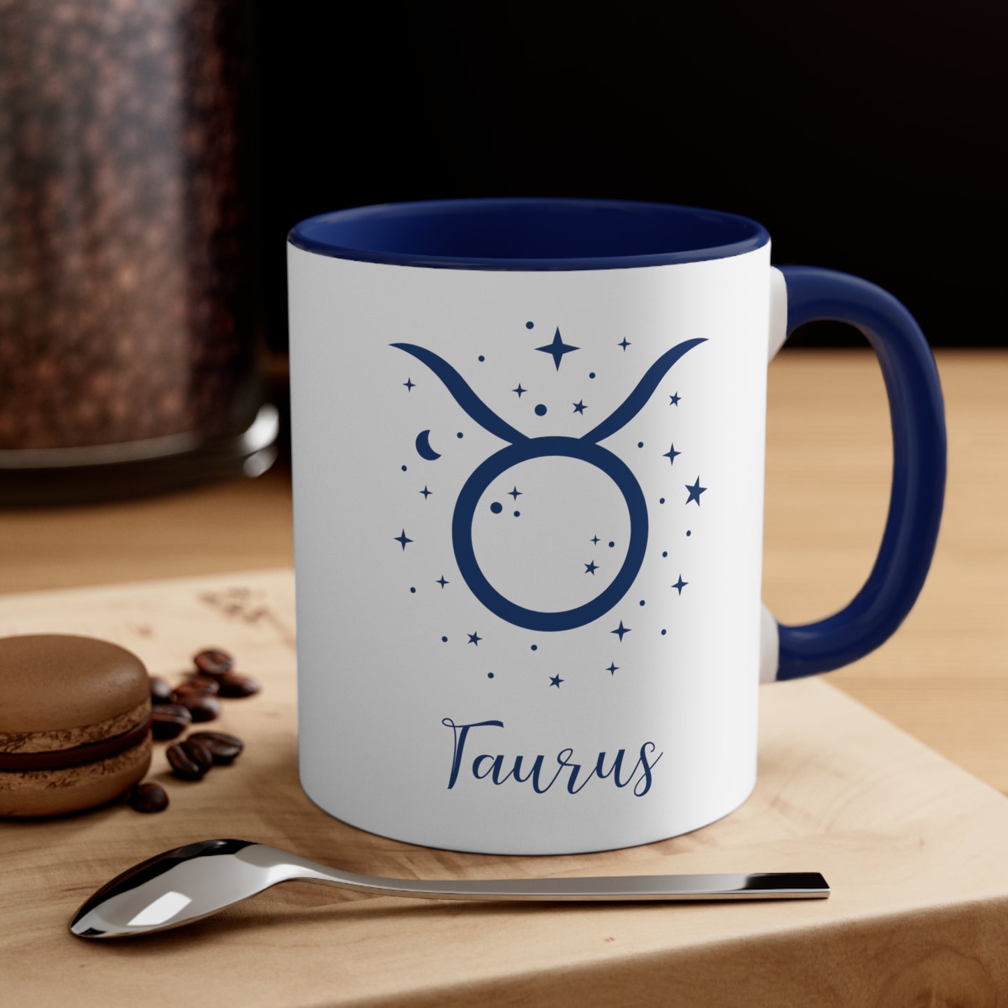 Taurus glyph & stars coffee mug