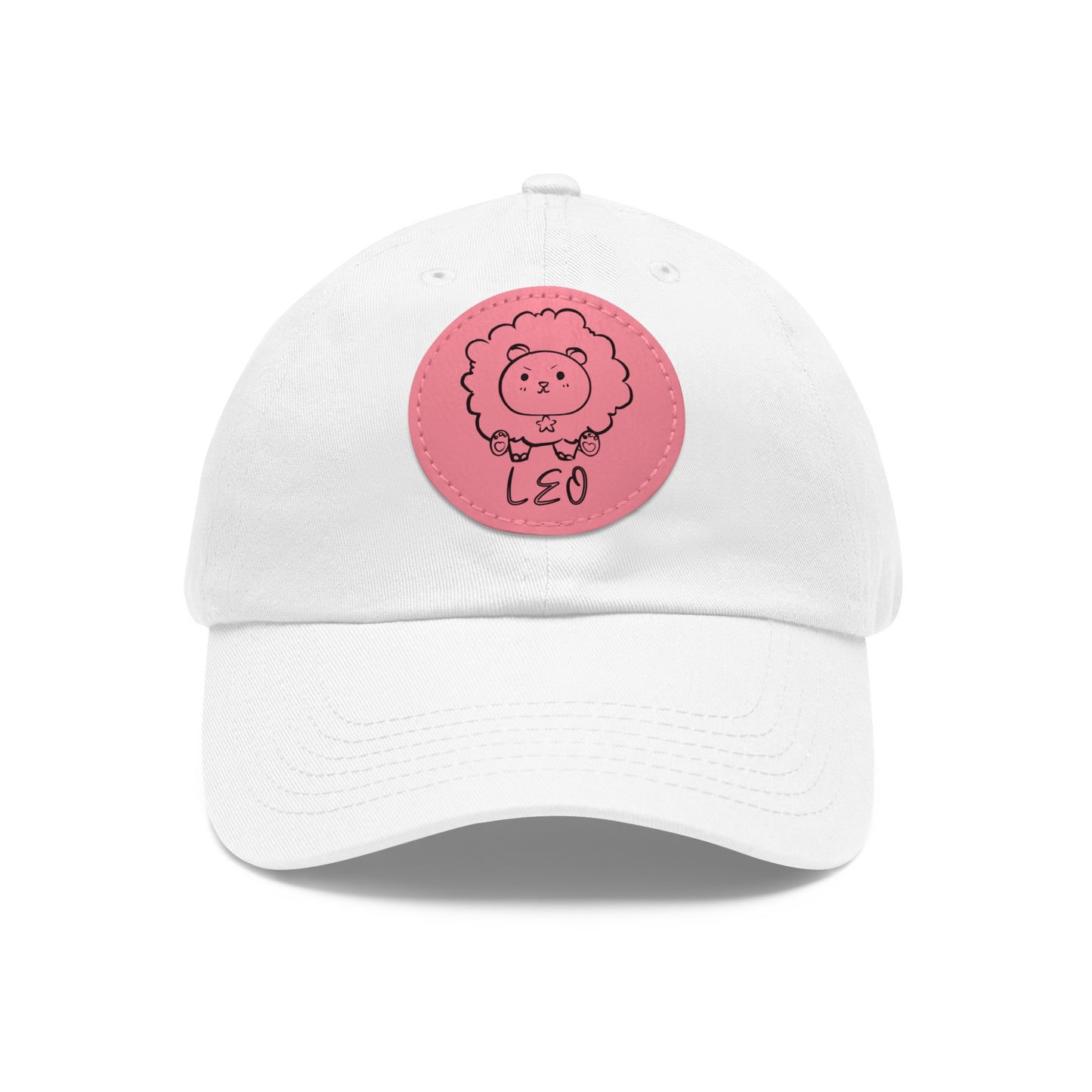 Cute Leo Hat, Vegan Leather Patch